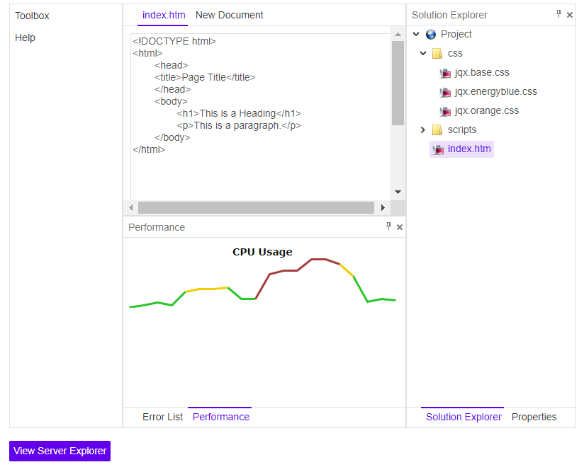 angular docking layout