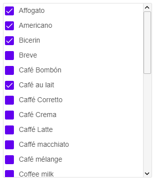 angular listbox