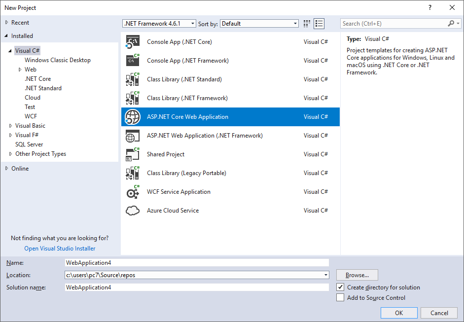 ASP.NET Core Web Application