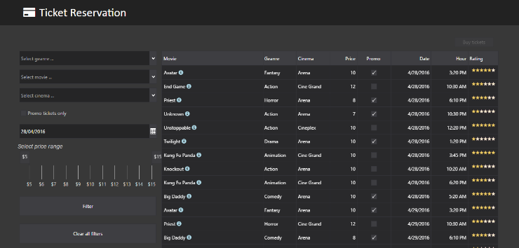 Ticket Reservation Web Application Template
