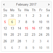 react calendar