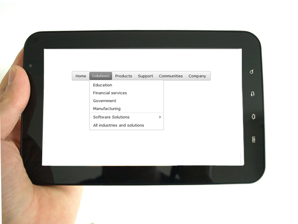 jquery menu touch